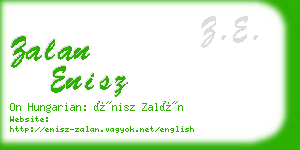 zalan enisz business card